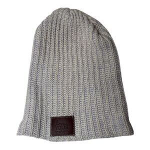 Love Your Melon Knitted Light Purple and Cream Beanie Hat.